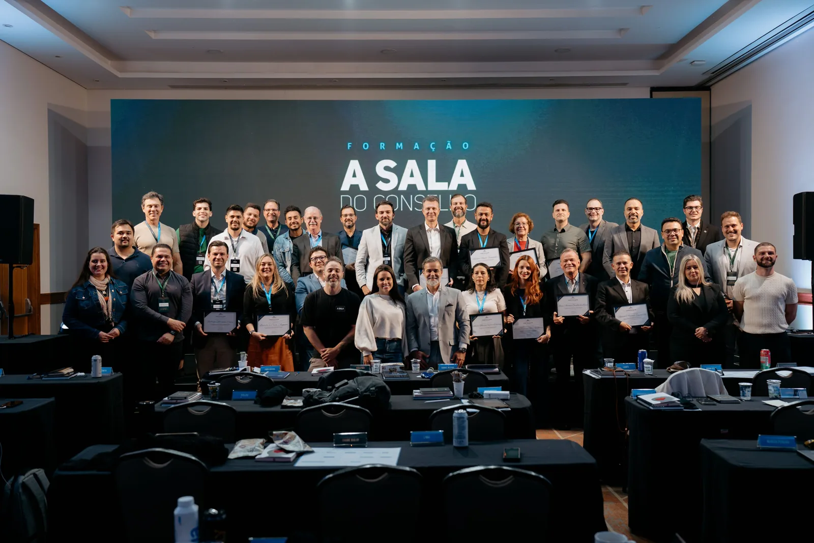 Turma da Sala do Conselho ao final da imersão presencial